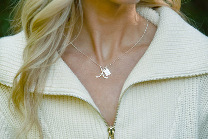 Chelsea Charles CC Sport Ice Hockey Mom Charm Necklace Silver 45.7cm